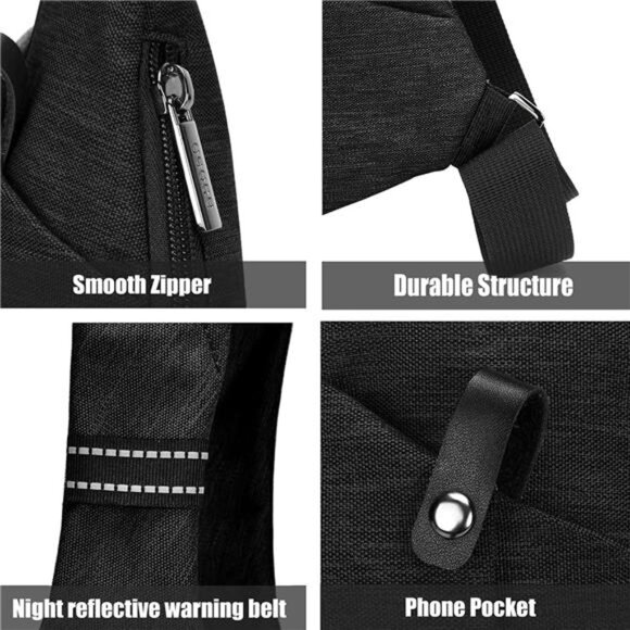 Lightweight Sling Bag, Anti Theft Crossbody Bags for Women Men Casual Shoulder - Picture 4 of 7